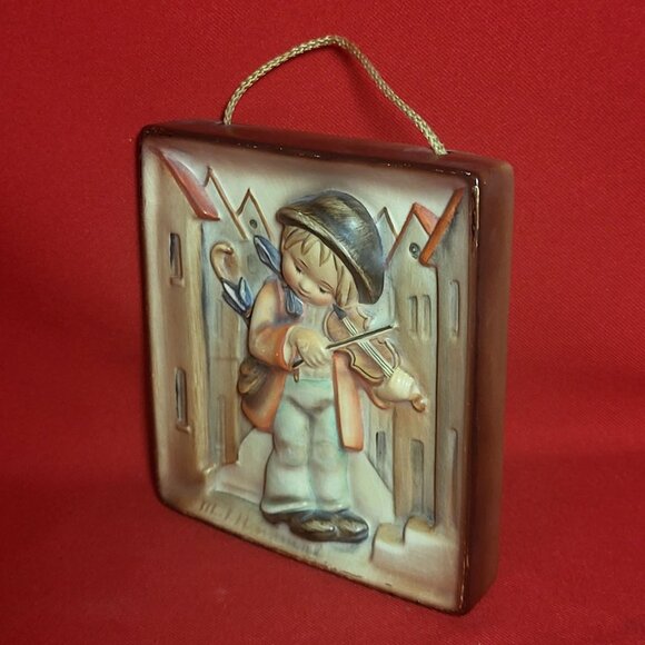 Vintage Wille Goebel Little Fiddler Wall Plaque Hanging Decor - Picture 11 of 11